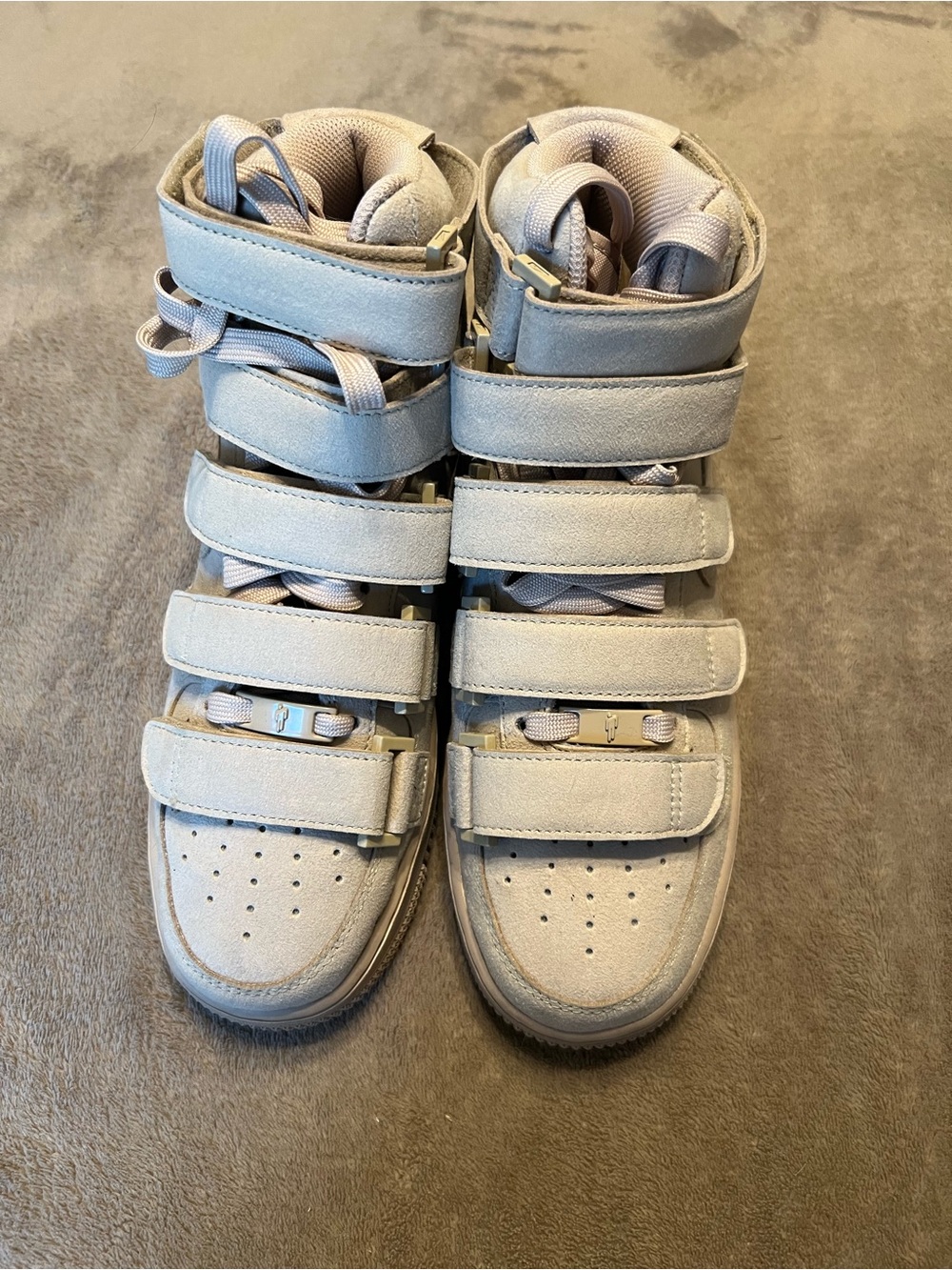 Nike High-Top Velcro Sneakers in beige